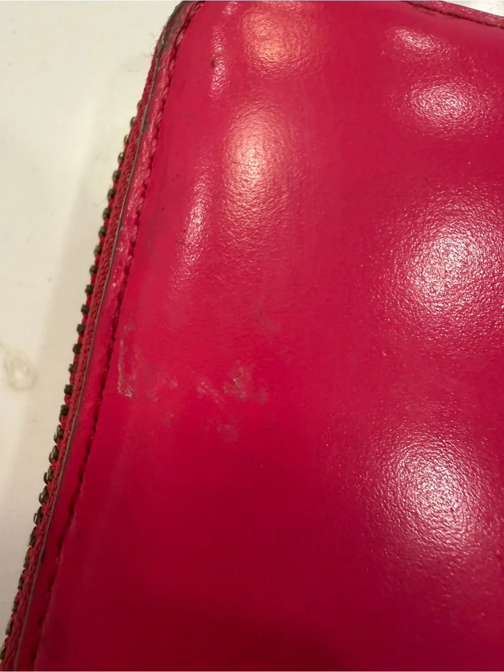 Kate Spade Hot Pink Leather Zip Wallet